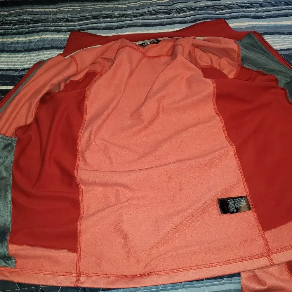 The North Face Tenacious Cinder Full Zip Fleece Jacket Men's M Red Burgundy